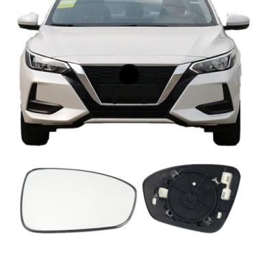 Imagem de Vidro de substituição do espelho lateral do passageiro para Nissan Sentra 2020-2023, vidro retrovisor lateral direito aquecido externo automotivo para Nissan Sentra 2020 2021 2022 2023