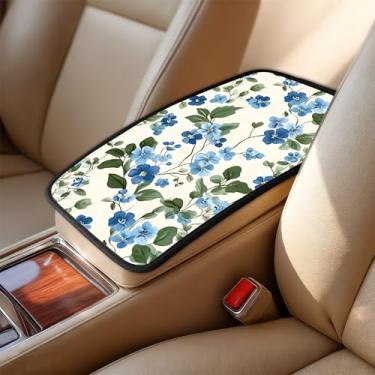 Imagem de AOHMPT Capa de apoio de braço para carro - Protetor de almofada de console central de carro contra garras de animais de estimação, sujeira e dedos pegajosos, acessório de decoração automotiva