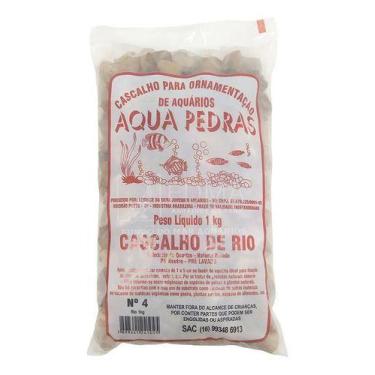 Imagem de Cascalho De Rio Aqua Pedras Para Aquários E Jardins N4 -1kg