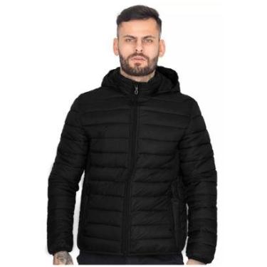 Imagem de Jaqueta Bobojaco Puffer Nylon Masculino com Bolsos e Capuz Removível-Masculino