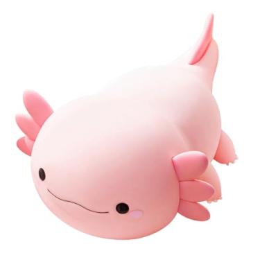 Imagem de Lâmpada Axolotl de silicone hexagonal dinossauro luz noturna, recarregável, brilho quente, portátil para vários espaços, para jovens e adultos