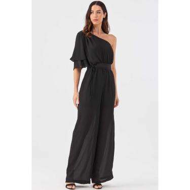 Imagem de Macacão Longo PKS Um Ombro Só Preto-Feminino