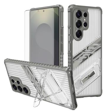 Imagem de Asuwish Capa de celular para Samsung Galaxy S23 Ultra 5G com protetor de tela de vidro temperado e suporte rígido resistente à prova de choque acessórios S23Ultra 23S S 23 23Ultra 17.3 cm feminino