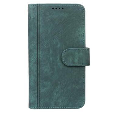 Imagem de FWYANZH Capa carteira para Xiaomi 17 Pro Max/17 Pro/17, capa de couro multicartão com fecho magnético flip suporte capa de proteção de corpo inteiro, verde, 17