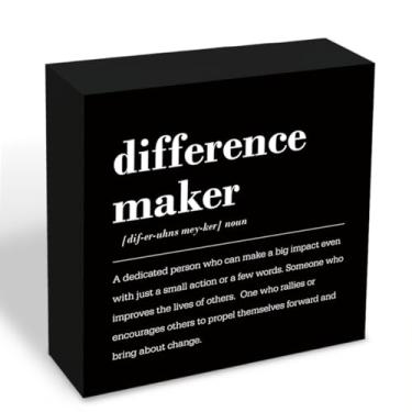 Imagem de Placa de madeira para escritório, definição motivacional, decoração de mesa para local de trabalho, simples e minimalista, placa de decoração de escritório, placa de madeira inspiradora para