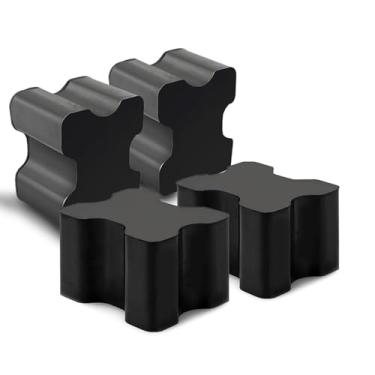 Imagem de HQRNYP Kit espaçador de mola helicoidal de 4 peças, kit de elevação de suspensão, espaçadores de bobina para elevação de mola helicoidal de 2,5 cm a 3,8 cm, kit de reforço de mola frontal de borracha