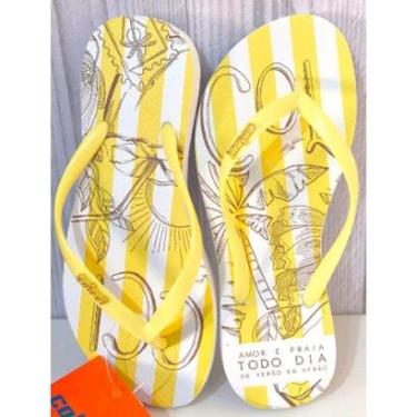 Imagem de Chinelo Feminino Colcci Tropical Amarelo Claro - Moda Verão-Feminino