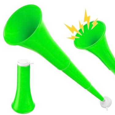 Imagem de 24 Inch Collapsible Stadium Horn, Vuvuzela Plastic Blow Cheering Horn, Collapsible Plastic Trumpet noise makers Horn for Sporting Event，Football Soccer Games, School Party Supply(Green)