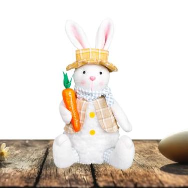 Imagem de Ilumine o coelhinho de pelúcia,Ilumine o coelhinho de pelúcia | Brinquedo de pelúcia sentado - Brinquedos de pelúcia para decoração de casa, figuras fofas, coelho de LED para sala de férias de mesa de