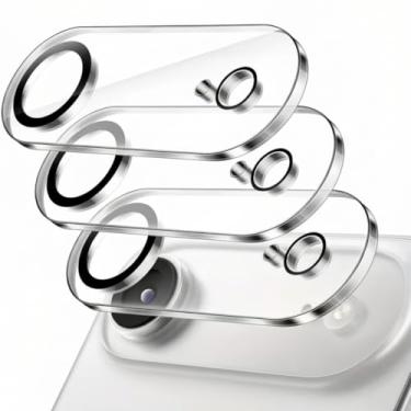 Imagem de Pacote com 3 para iPhone 17 Air 6,5 polegadas, protetor de lente de câmera de vidro temperado transparente HD, capa de tela antiarranhões de dureza 9H, compatível com capas [não afeta fotos noturnas]