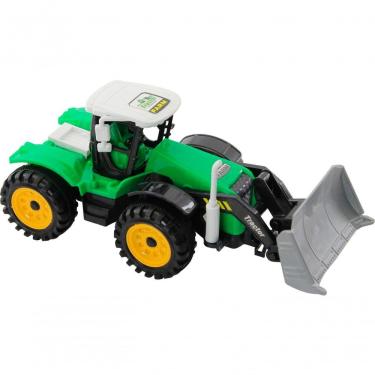 Imagem de Brinquedo Trator Escavadeira Miniatura Articulado Verde Fricção 25cm