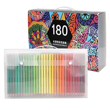 Imagem de Lápis de cor aquarela 180 cores artistas solúveis em água iniciantes desenho conjunto de pintura arte profissional canetas para colorir para adultos crianças desenhando livros