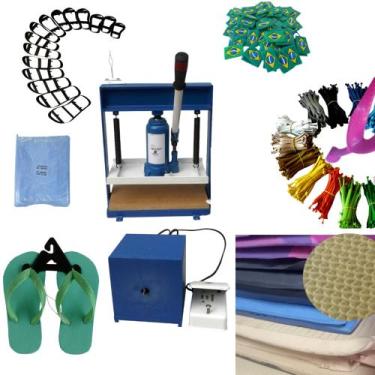 Imagem de Fábrica Completa de Chinelos com Máquina e Matéria prima para 50 pares