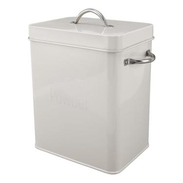 Imagem de YOUTHINK Recipiente de Metal para Lavanderia Com Tampa de Colher, Caixa de Armazenamento de Detergente de Aço Inoxidável para Lavanderia, Arroz, Alimentos para Animais de Estimação, Ideal para (#12)