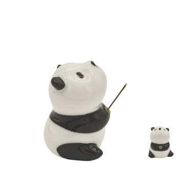 Imagem de Porta-incenso fofo de cerâmica para panda – Suporte de incenso para decoração de mesa de casa, presentes de meditação e ioga, suporte para queimador de incenso para mulheres e homens – Panda