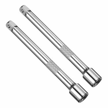 Imagem de HARFINGTON 2 peças de barra de extensão de soquete 1/10.2 cm, barras de extensão de 10 cm de comprimento, ferramenta adaptadora de chave catraca para soquetes de porca de eixo de acionamento quadrado