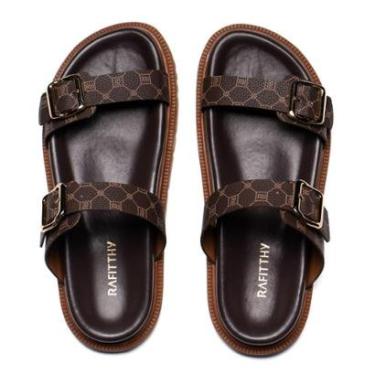 Imagem de Chinelo Feminino Rafitthy Flatform Napa Burnished Marrom-Feminino