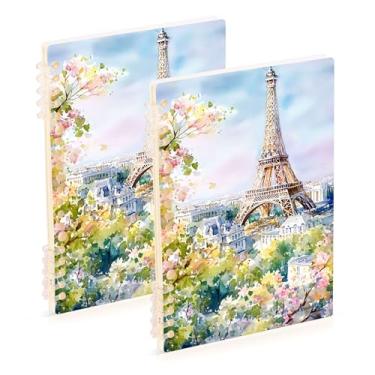 Imagem de Burbuja Cadernos com nome, papel pautado universitário A5 com 60 folhas, fichário para escritório, 2 unidades