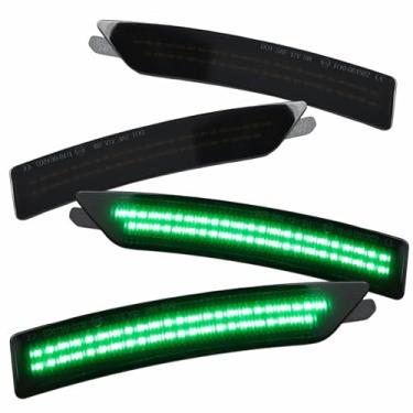 Imagem de ZDEERAOTO Kit de luzes de LED para para-choque dianteiro e traseiro para Ford Mustang S650, substituição para Mustang Gen7 2024 2025, lâmpadas de para-choque lateral de lente fumada, lâmpadas de