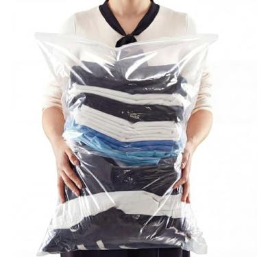 Imagem de AmazingSpark 20 sacos de armazenamento grandes de plástico com zíper de 50 x 71 cm, sacos de armazenamento reutilizáveis transparentes de 6,4 mm de espessura, plástico com zíper jumbo para alimentos