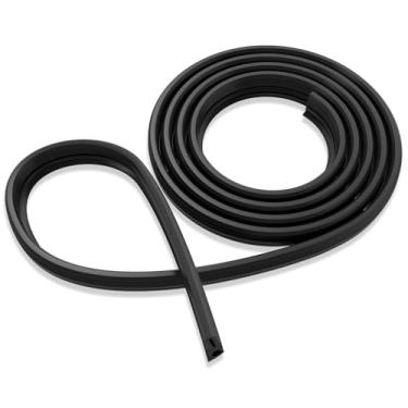 Imagem de Substituição de vedação de porta de máquina de lavar louça atualizada 00494772 compatível com Bosch Thermador SHE55M peças de máquina de lavar louça, junta de borracha preta - 180 cm de comprimento