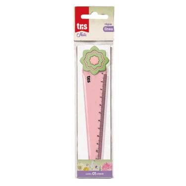 Imagem de Régua Plástica Transparente Holic Linea Delicata 12cm Tris Laranja