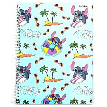 Imagem de Starschool – Caderno universitário capa dura espiral Stitch Disney | 10 matérias, 160 folhas | Organização essencial e tema fofo para estudos