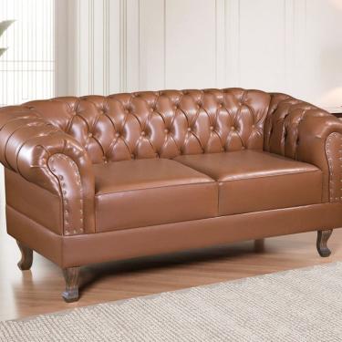 Imagem de Namoradeira Chest 2 Lugares Duque Courano 150cm Caramelo