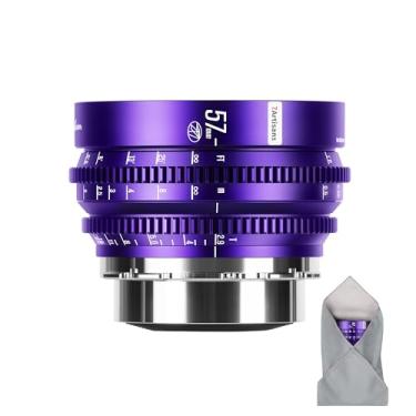 Imagem de 7artisans 57 mm T2.9 Floral Bloom Art Series Explosivo Bokeh Armação Completa Foco Manual Lente Profissional Cine Compatibilidade com Montagem PL para Fotografia Criativa e Realização de Filmes, Roxo
