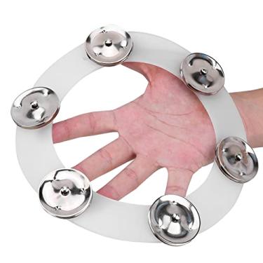 Imagem de Alomejor Oi Chapéu de Tamborine Tambor Prateado Sinos de Aço Inoxidável Acessórios para Instrumentos de Percussão (Prata)