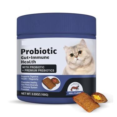 Imagem de Edithown Olsdeeool petiscos calmantes para gatos, 200 mastigáveis crocantes e cremosos, alívio de estresse e ansiedade, melatonina para alívio da ansiedade, tempestades, viagens, separação - sabor