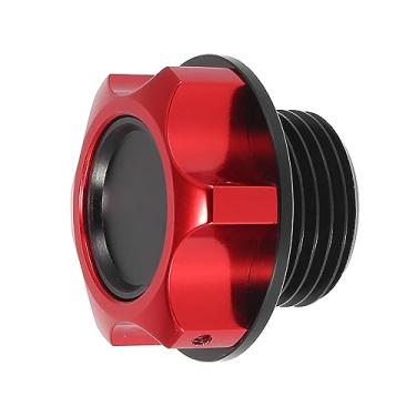 Imagem de Tampa de enchimento de óleo de motor a gás de liga de alumínio vermelha para Toyota Reiz Camry Highlander Crown Corolla Valve Oil Cap