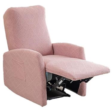 Imagem de CRFATOP Capas para cadeira reclinável, 4 peças, pequenas capas reclináveis de jacquard com bolso, capas reclináveis de sofá para Home Theater, 1 assento reclinável, capa de sofá para crianças, cães