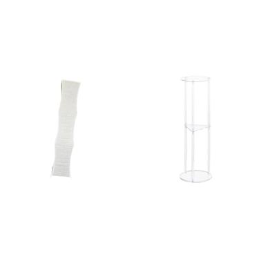 Imagem de Whtkoph Abajur de Papel para Luminária de Chão de Sala de Estar com Mesa Lateral de Acrílico Transparente para Luminária de Chão Pequena E Fácil Montagem.