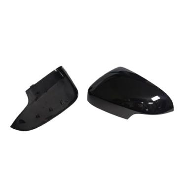 Imagem de Compatível com Volvo S80/S40 2009-2011 Carcaça da tampa do espelho retrovisor lateral do carro 39850533/0553 Acessórios de substituição de padrão de fibra preta/carbono(Gloss Black)