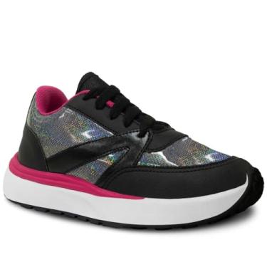 Imagem de Tenis Infantil Menina 28 Ao 36 Escolar Casual 11.143j (Preto, BR, Criança de 9 a 12 anos, Numérico, 34)