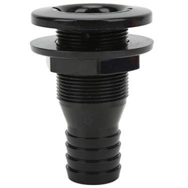 Imagem de Cryfokt 1-1/4in Plástico Preto Através do Encaixe do Casco Instalação Fácil Durável para o Material Abs de Encanamento Barco
