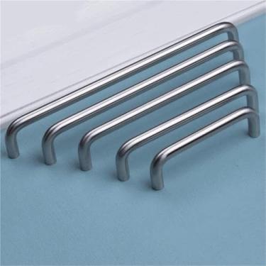 Imagem de Puxadores de porta de aço inoxidável tipo U puxadores de cômoda puxadores de armário de cozinha e puxadores para ferragens de móveis diâmetro 10 mm 1 peça (96 mm)