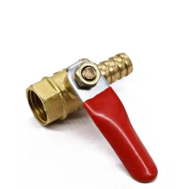 Imagem de 10 peças de válvula de esfera de farpa de latão 1/20.3 cm 1/5.1 cm 1/10.2 cm conector de rosca fêmea junta de cobre acoplador adaptador de encaixe de tubo mangueira 6-12 mm (50 PCS-1/4)