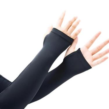 Imagem de Manguito C/Dedo - (Tam G) (Pt) Protecao Uv Nacional