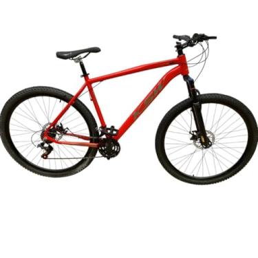 Imagem de Bicicleta Aro 29 KSW XLT 21 V MTB Index Disco Mecânico Suspensão 80mm Unissex (Vermleho/Prata, 21)