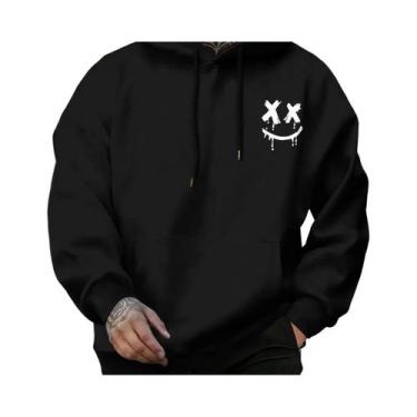 Imagem de Moletons Casuais Com Capuz Para Homens Para Todas as Estações Confortá