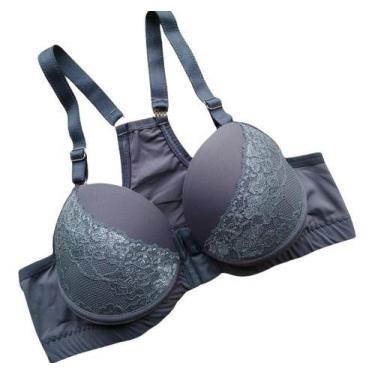 Imagem de Sutiã Plus Nadador Reforçado Rendado C/ Bojo  (kit Com 3) - Mi Amore, 