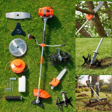 Imagem de Roçadeira A Gasolina 75cc 3.5hp 10 Em 1 Multifunções Com Enxada Arador E Motopoda