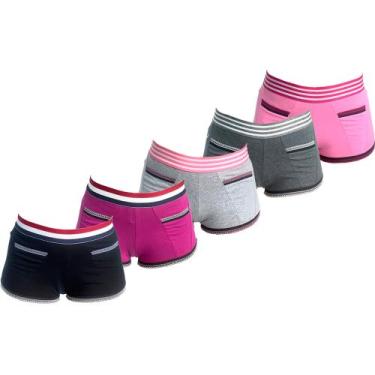 Imagem de Kit 3 Calcinhas Short Maui Algodão Penteado - Click Mais Bonita, Sorti