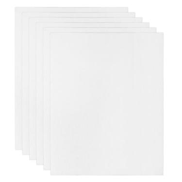 Imagem de PATIKIL Quadros de tela 8x12 para pintura, pacote com 6 100% algodão, quadrados, triplos, esticados, painel de tela de arte em branco, fino para acrílico, óleo, tintas de têmpera, branco