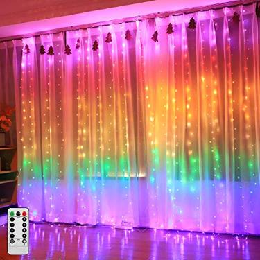 Imagem de Luz de Corda Cortina Janela Twinkle Star 280 LED com Controle Remoto para Decorações Parede Indoor Quarto Jardim Casa Festa Casamento