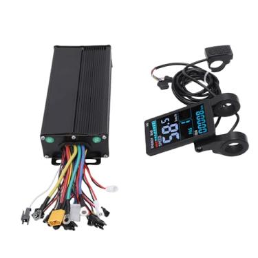 Imagem de Jiawu Kit de Controlador de Motor Sem Escova de Scooter Elétrico Com Display LCD de Onda Senoidal de 3 Modos para Várias Configurações de Energia Liga de Alumínio + Material ABS