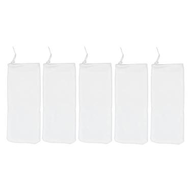 Imagem de CUOFYUNL 5pcs Bolsa de filtro de aquário Separação seca e úmida de alta densidade Bolsas de malha de mídia para tanque de peixes para aquário