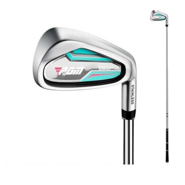 Imagem de Taco de golfe #5/6/7/8/9/P/S vara de treino de ferro destro, homens mulheres eixo de carbono cabeça de aço inoxidável taco de golfe ferro (#9, feminino-haste de aço)